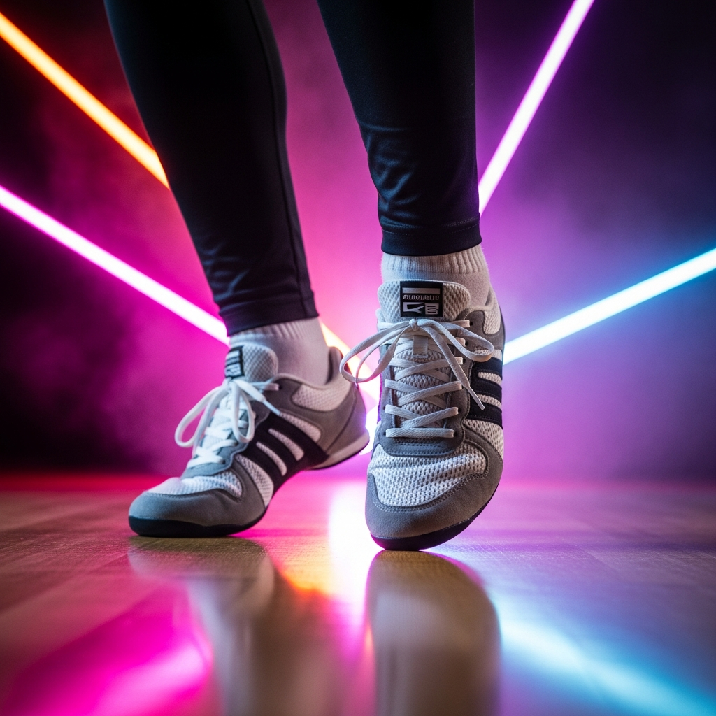 Тренер показывает хореографию